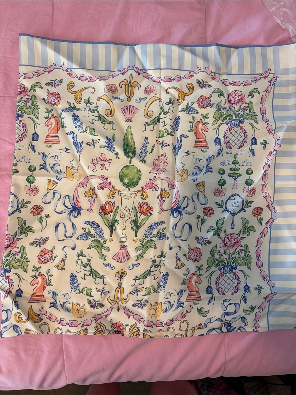 Macy’s Flower show silk twill scarf